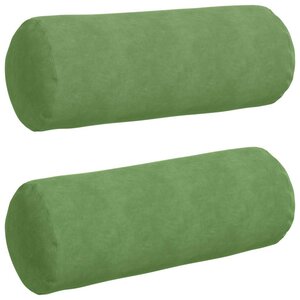 vidaXL Coussins d'accent 2 Pièces Vert clair Ø 25 x 70 cm