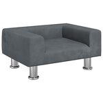 vidaXL Canapé pour enfants gris foncé 50x40x26 5 cm velours