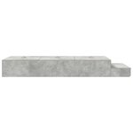 vidaXL Cadre de lit avec rangement Gris béton 90 cm Bois d'ingénierie