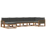 vidaXL Ensemble de canapés d'extérieur 7 pc Naturel et Anthracite