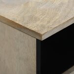 vidaXL Tables de chevet 2 Pièces Blanc et noir 40 x 33 x 46 cm