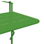 vidaXL Table Suspendue de Balcon Vert 60 x 39 x 65 cm Acier