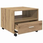 vidaXL Table basse chêne artisanal 55 x 55 x 45 cm Bois d'ingénierie