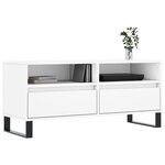 vidaXL Meuble TV blanc 100x34 5x44 5 cm bois d'ingénierie