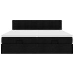 VidaXL Cadre de lit ottoman avec matelas noir 160x200 cm tissu