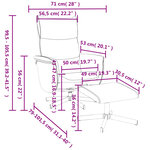 vidaXL Fauteuil inclinable avec repose-pied gris similicuir