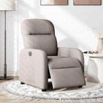 vidaXL Fauteuil inclinable électrique Taupe Tissu