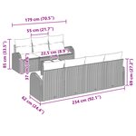 vidaXL Ensemble de canapés de jardin 8 pièces avec coussins gris clair en poly rattan