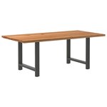 vidaXL Table à manger marron clair bois de chêne massif rectangulaire