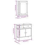 vidaXL Ensemble de meubles de salle de bain 2 Pièces Sonoma gris