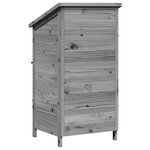 vidaXL Abri de jardin Gris 59 x 56 x 113 5 cm Bois d'ingénierie