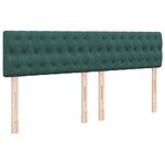 vidaXL Sommier à lattes de lit et matelas Vert foncé 180x200cm Velours