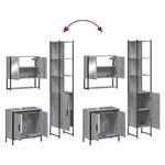 vidaXL Ensemble de meubles de salle de bain 3 Pièces Sonoma gris