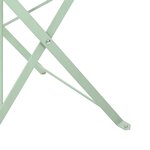 Chaises de jardin pliantes vidaXL 2 Pièces menthe claire en acier