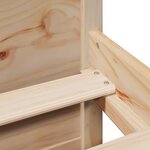 vidaXL Lit bibliothèque sans matelas 120x190 cm bois de pin massif