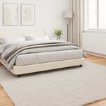 vidaXL Tapis en Fourrure Synthétique de Lapin Olite Beige 200 x 200 cm