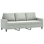 vidaXL Ensemble de canapés 2 Pièces avec coussins Gris clair Velours