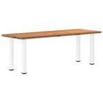 vidaXL Table à manger marron clair bois de chêne massif rectangulaire