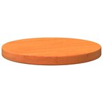 vidaXL Dessus de table rond cire marron Ø30x2 5 cm bois de pin massif