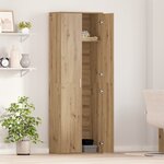 vidaXL Buffet Chêne Artisan 60x35x180 cm Bois d'ingénierie
