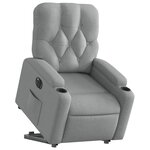 vidaXL Fauteuil inclinable électrique gris clair tissu