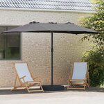 vidaXL Parasol de jardin Anthracite 385 x 209 x 244 cm Polyester