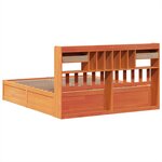 vidaXL Cadre de lit sans matelas cire marron 200x200cm bois pin massif
