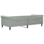 vidaXL Lit de repos sans matelas gris clair 90x200 cm velours