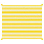 vidaXL Voile d'ombre Jaune et blanc 7 x 6 m 100   polyester Oxford