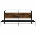 vidaXL Cadre de lit en métal sans matelas chêne fumé 193x203 cm