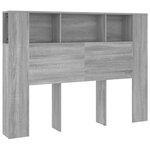 vidaXL Armoire de tête de lit Sonoma gris 140x18 5x104 5 cm