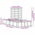 vidaXL Cadre de lit Brun cire 80 x 200 cm Pin massif