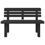 vidaXL Banc de jardin anthracite 110x52x71 cm polypropylène