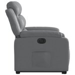 vidaXL Fauteuil inclinable électrique gris similicuir