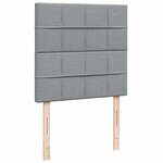 vidaXL Sommier à lattes de lit et matelas Gris clair 90x190 cm Tissu
