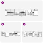 vidaXL Ensemble de canapés d'extérieur 7 pc Naturel