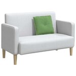 vidaXL Coussin de Dos Vert clair 50 x 45 cm Tissu en velours côtelé