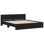 vidaXL Cadre de lit sans matelas noir 200x200 cm
