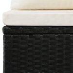 vidaXL Salon de jardin 4 Pièces avec coussins Résine tressée Noir
