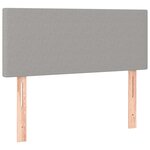 vidaXL Sommier à lattes de lit matelas LED Gris clair 100x200 cm Tissu