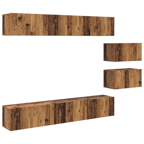 vidaXL Ensemble meuble TV 8 Pièces Bois ancien 60 x 30 x 30.5 cm