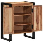 vidaXL Meuble à Chaussures Noir 30 x 30 x 40 cm Bois d'acacia massif