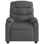 vidaXL Fauteuil de massage inclinable gris foncé tissu