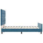 vidaXL Lit à ressorts avec tête de lit Bleu foncé 140 x 200 cm Velours