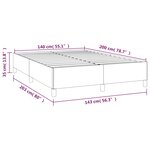 vidaXL Cadre de lit Bleu foncé 140x200 cm Velours
