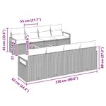 vidaXL Ensemble de canapé de jardin 9 Pièces Beige Poly rotin