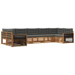vidaXL Ensemble de canapés d'extérieur 7 pc Naturel et Anthracite