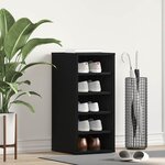 vidaXL Cabinet à chaussures avec étagère Chêne noir 32 x 35 x 70 cm