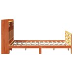 vidaXL Lit bibliothèque sans matelas cire marron 135x190 cm pin massif