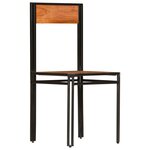 vidaXL Chaises à manger lot de 2 bois d'acacia solide